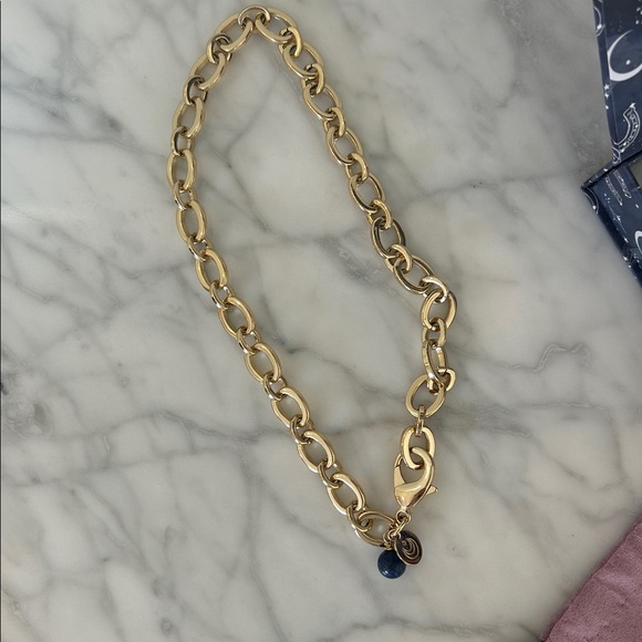 Jane Win Chunky Link Chain with Lapis Bead - Picture 6 of 6